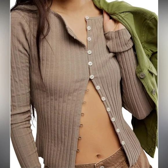 New Free People Tilley Long Sleeve Cardi - Picture 1 of 4